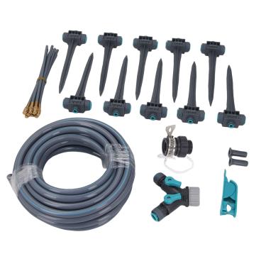 Imagem de de Neblina de Rega de Jardim, de Névoa de Irrigação por Gotejamento, 3 Modos Kit de Rega Ajustável Com Mangueira PE de 32,8 Pés, Kit Automático de Irrigação por Gotejamento