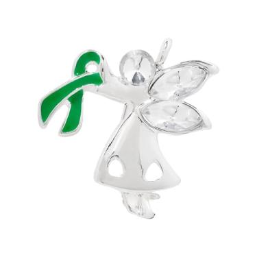 Imagem de Alfinetes de fita de conscientização Angel By My Side - mostram suporte para várias causas - Disponível em uma variedade de cores, 1 Piece, Prata esterlina, Sem Pedra Preciosa