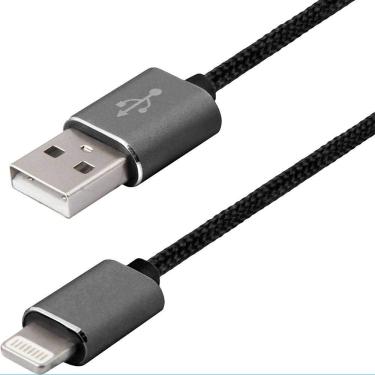 Imagem de Cabo Lightning 3m Premium para iPhone Easy Mobile Preto