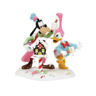 Imagem de Department 56 Disney Village Accessories Estatueta Pateta e Pato Donald Make a Mess, 8,3 cm, multicolorido