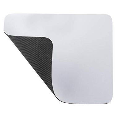 Imagem de 10 peças quadradas em branco base de borracha retangular tecido superfície mouse pads sublimação prensa térmica mouse pad 22 x 18 x 0,02 cm (muito fino)
