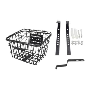 Imagem de Dynwave Cesta de bicicleta infantil, armazenamento, prática, leve, fácil de instalar, cesta de guidão frontal para transporte para meninos, compras ao ar, com Tampa