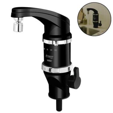 Imagem de Torneira Elétrica De Bancada Elegance 4T Preta Fame - oem, 220V
