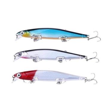 Imagem de Isca Artificial Laser Hard Minnow 13g 11cm Com Olhos 3D, Ação Lenta E 