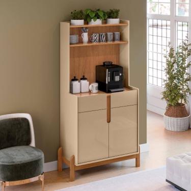 Imagem de Cantinho Do Café Retrô 2 Portas Chester Off White Cedro