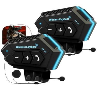 Imagem de Par Intercomunicador Fone De Ouvido Sem Fio Para Capacete Comunicador Motoboy Bluetooth 5.1 Bateria de Longa Duração A Prova D' Agua