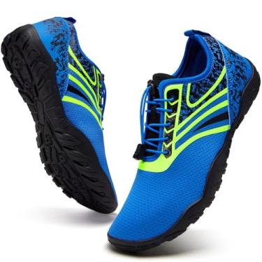 Imagem de WateLves Water Shoes – Meias aquáticas de secagem rápida para surfe, piscina, ioga, hidroginástica, Xc azul royal, 12 Women/10.5 Men