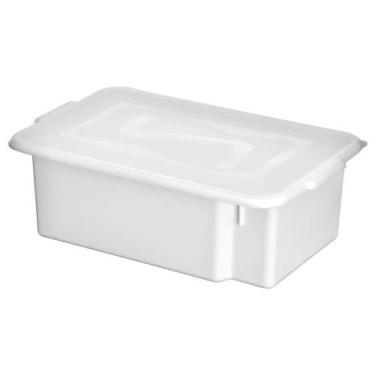 Imagem de Caixa Organizadora Com Tampa Empilhável 5,65 Litros Branca - Plásticos