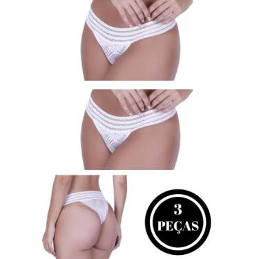 Imagem de KIT 3 Calcinha Elástico Fio Dental Tanga Renda - c2 KIT 3 CALCINHAS MA