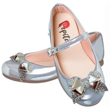 Imagem de Sapatilha Infanto Juvenil Menina Sapato Social Festa Laço Brilhante - 