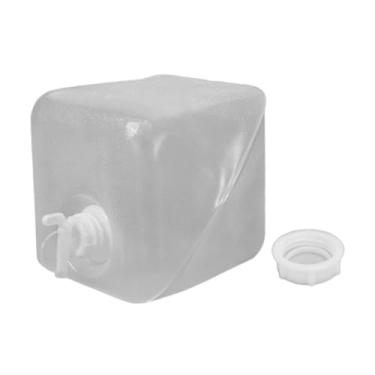 Imagem de YIJU Recipiente de água dobrável, multifuncional, portátil, leve, para acampamento, armazenamento de água, cantil para churrasco e caminhadas, 10l com Torneira