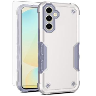 Imagem de Asuwish Capa de celular para Samsung Galaxy S24 FE 5G com película protetora de tela de vidro temperado, híbrida, fina, resistente, à prova de choque, rígida, acessórios para celular S 24 EF AI S24FE