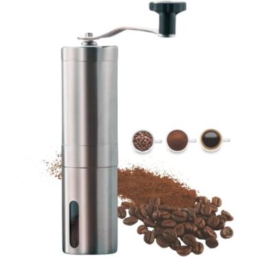 Imagem de Moedor de Café Manual em Inox com Ajuste de Moagem – Moedor de Café Manual Portátil com Lâmina de Cerâmica para Café Expresso, Coado ou Prensa Francesa PREMIUM