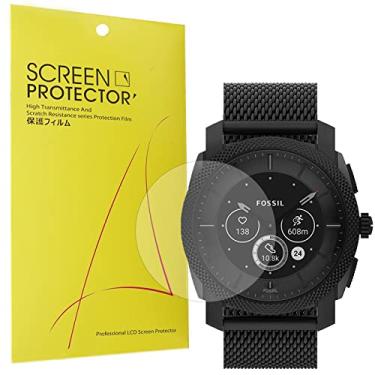 Imagem de Lamshaw Protetor de tela compatível com Fossil Machine Gen 6 Hybrid Smartwatch [6 unidades] Cobertura total TPU película transparente compatível com Fossil Machine Gen 6 Hybrid 45 mm Smart Watch