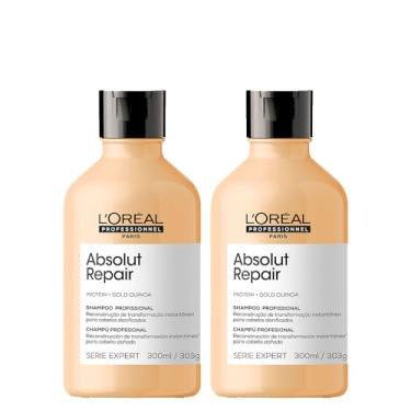 Imagem de KIT L'ORÉAL PROFESSIONNEL SERIE EXPERT ABSOLUT REPAIR GOLD SHAMPOO 300ML – 2 UNIDADES