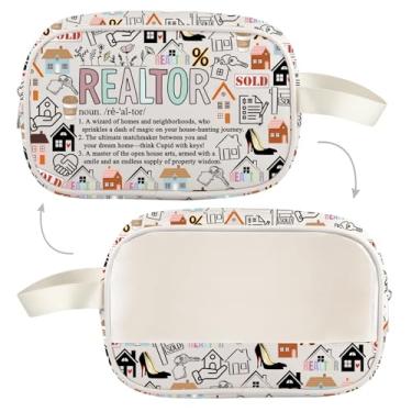 Imagem de UJIMS Presentes de agente imobiliário para corretor de imóveis, bolsa cosmética, corretor, vendedor, agente, agradecimento, presentes, presentes de fechamento (RealtorMbag)