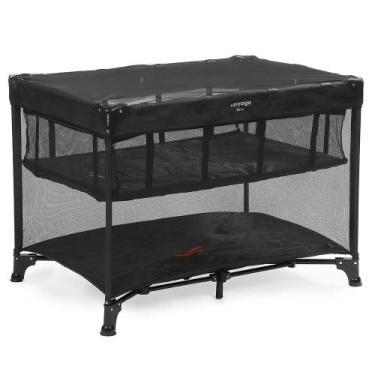 Imagem de Berço Portátil 0-18kg Com Mosquiteiro Preto Baru - Voyage
