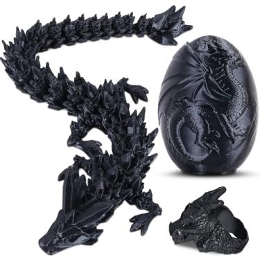 Imagem de iBuddy Ovos de dragão impressos em 3D, ovos de dragão surpresa, brinquedos fidget para crianças, dinossauros de cristal articulados para crianças, aniversários, decorações de Natal, presentes para