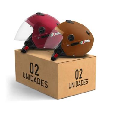Imagem de Kit 2 Capacete Aberto New Atomic Elite Masculino Feminino Pro Tork, VE