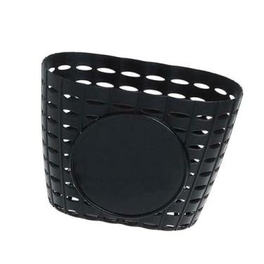 Imagem de Cesta de Bicicleta Infantil de Plástico Espessada Pequena Cesta de Guiador Frontal para Meninos e Meninas (Preto)