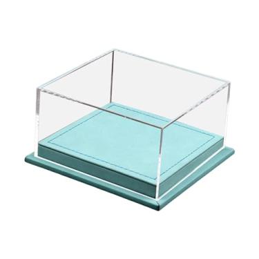 Imagem de YIJU Expositor para Carrinhos de Brinquedo Escala 1:64, Proteção Contra Poeira, Dimensões 5x4,8x2,6 Polegadas, Ciano