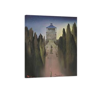 Imagem de Pintura Salvdor Dlai com moldura de madeira - Impressões em tela famosas - Imagens de arte de parede em tela - Impressão de reprodução em tela - Sem título (15) 60 x 72 cm 24 x 28 polegadas emoldurada