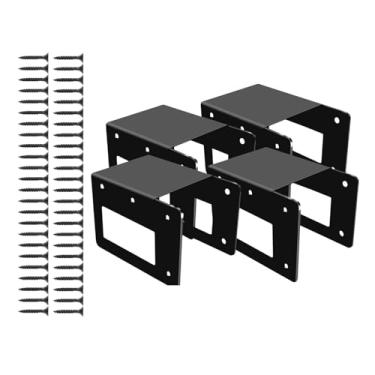 Imagem de IEUDNS Suporte para Lenha Suporte para Lenha Organizador de aço Resistente Ajustável Resistente para Lareira Interna e Externa, 4 Pedaços