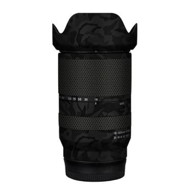 Imagem de Adesivo de lente de câmera para Tamron 18-300 mm F3.5-6.3 adequado para Sony Mount Macro Coat Wraps Film Protector Vinyl Decal Skin 18 300 (Shadow Camo Black)