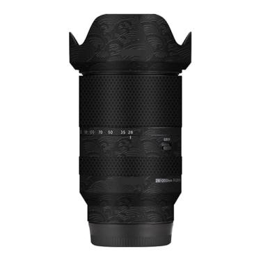 Imagem de Adesivo de câmera antiarranhões com tampa de lente para Tamron 28-200 mm adequado para Sony Mount película protetora protetor de corpo decalque 28-200 (onda preta)