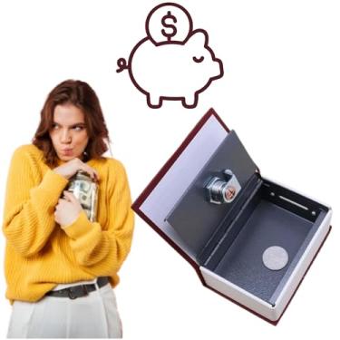 Imagem de Cofre Camuflado em Forma de Livro Portátil – Segurança Discreta e Inteligente para Seus Itens de Valor