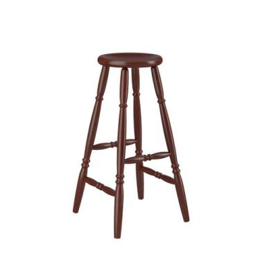 Imagem de Banqueta Alta em Madeira 75cm Castanho Acetinado 170EA Piratini
