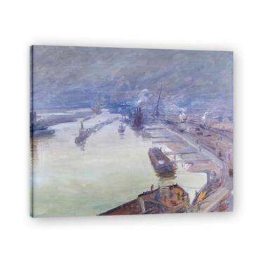 Imagem de Richborough In Fog John Lavery Classic Realist Portrait & War Scene Canvas Art – Decoração de parede de arte irlandesa para casa emoldurada 30 x 36 cm