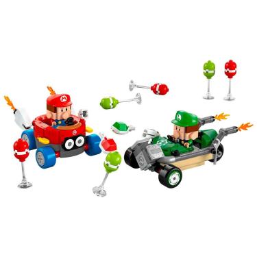 Imagem de Bloco de Montar - Super Mario - Mario Kart - Baby Mario vs Baby Luigi - 321  peças - LEGO