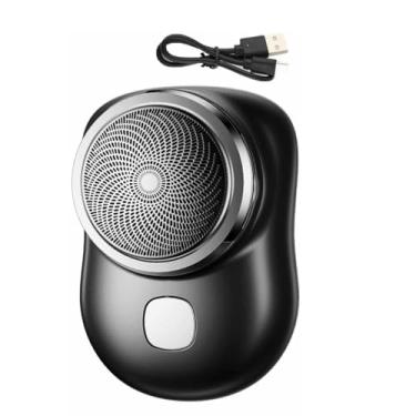 Imagem de Mini Barbeador Elétrico Portátil de Bolso USB Recarregável – Aparador de Pelos Masculino, Barbeador Leve, Lavável, Ideal para Viagens e Uso Diário