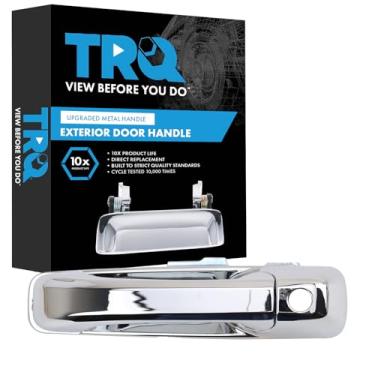 Imagem de TRQ Maçaneta externa dianteira esquerda cromada lado do motorista compatível com Jeep Commander 2006-2010 2005-2010 Grand Cherokee