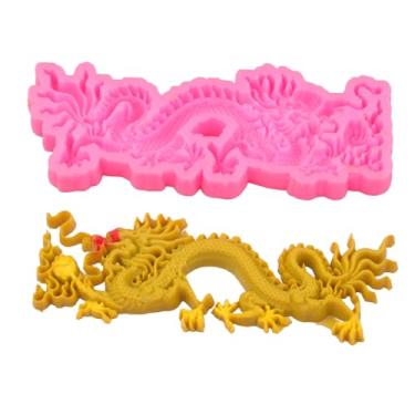 Imagem de Angel Wings Molde de dragão de silicone, sabonete, resina, super brilhante, molde de fundição de resina epóxi, moldes de decoração de bolo de chocolate para artesanato DIY