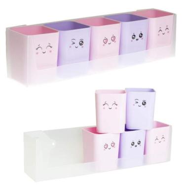 Imagem de Porta objetos organizador doçura kit com 5 unidades Dello
