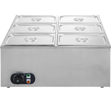 Imagem de Derretedeira Chocolateira 6 Cubas 1/3 Aço Inox Bivolt Zepper Z4CH06, 2