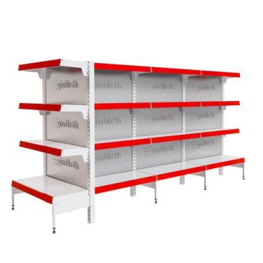 Imagem de Gôndola Prateleira Central 1,40m Inicial + 2 Cont + 1 Ponta - SA, VERM