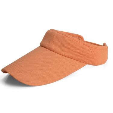 Imagem de Chapéu Viseira Feminino Esportivo Ajustável - Malíssima, Laranja