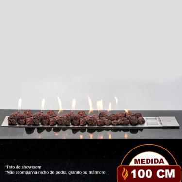 Imagem de Lareira a Gás Império 100cm - Aço Inox - Fogo & Art, Sem chave de segu