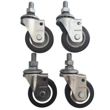 Imagem de Rodizio Para Carrinhos E Móveis Roda Pvc Kit Glae 210 Bp - Movifacil