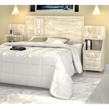 Imagem de Cabeceira Cama Casal Queen ou King c/ Criados Florida - DOCELAR