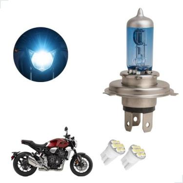 Imagem de Lâmpada Super Branca H4 para Moto Honda CB 1000R 2011 2012 2013 2014 2