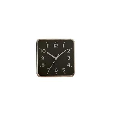 Imagem de Relógio de Parede Grande Decorativo para Escritório, Cozinha e Sala - Relógio de Pilha com Design Clássico(Quadrado Preto)
