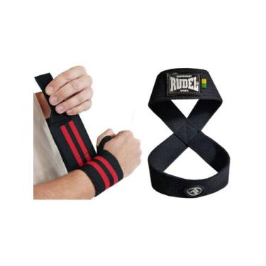Imagem de Munhequeiras Elásticas T35 + Straps Rudel H-8 - Rudel Sports