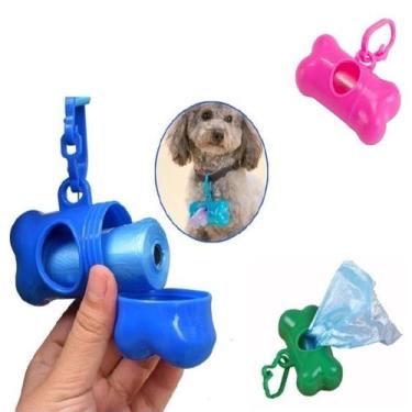 Imagem de Kit Pet Higiênico 1 Suporte Cata Caca Com Refil Saco Lixo Coco Cães Ga