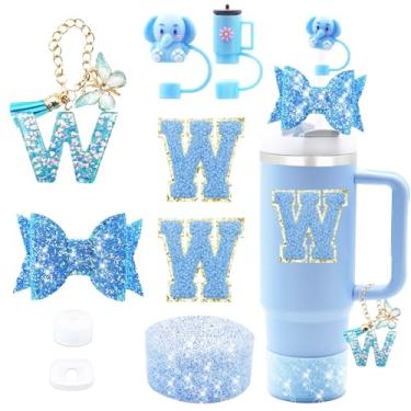 Imagem de Liangang Conjunto de acessórios de copo de 9 peças para Stanley 850 g 1,134 g, incluindo 2 peças Stanley capa de palha e bota, tampa à prova de derramamento, pingente de alça, canudo de laço, 2 peças