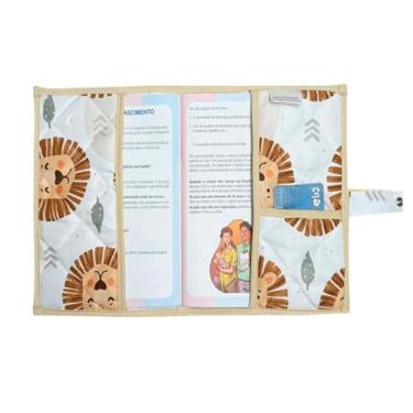 Imagem de Capa Para Caderneta de Vacinação Bebê/Capa Protetora/Vacinas/Porta Documentos Bebê/Menino Menina (Leãozinho)