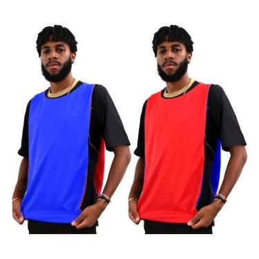 Imagem de 2X Coletes Kit Futebol Colete Jogo Com Face Dupla Treino 10